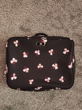 Kate Spade Dawn Dusk Buds Ditsy Travel Cosmetic Case in the "Black Multi" colorw